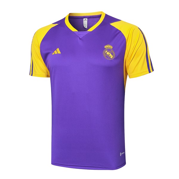 Maglia Formazione Real Madrid 2024-2025 Porpora Giallo